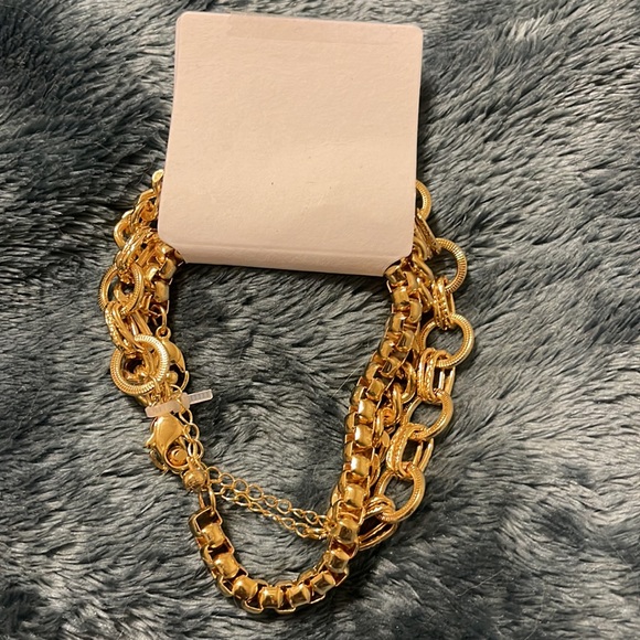 ASOS set of 3 gold bracelets. NWT - Picture 3 of 4